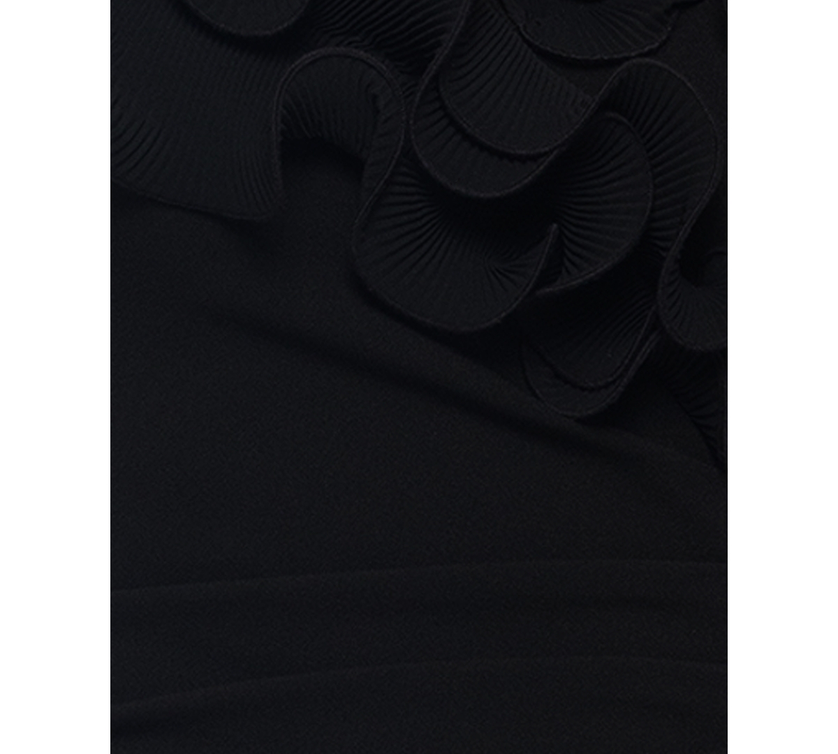 Xscape Women's Ruffled Off-the-shoulder Scuba Crepe Dress In Black