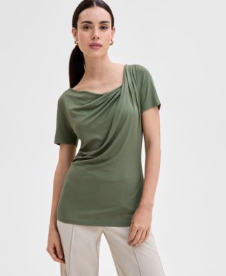 I.N.C. International Concepts - Women's Asymmetric-Neck Top