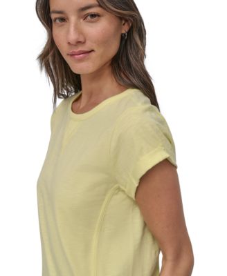 Women's V-Inset Roll-Sleeve T-Shirt