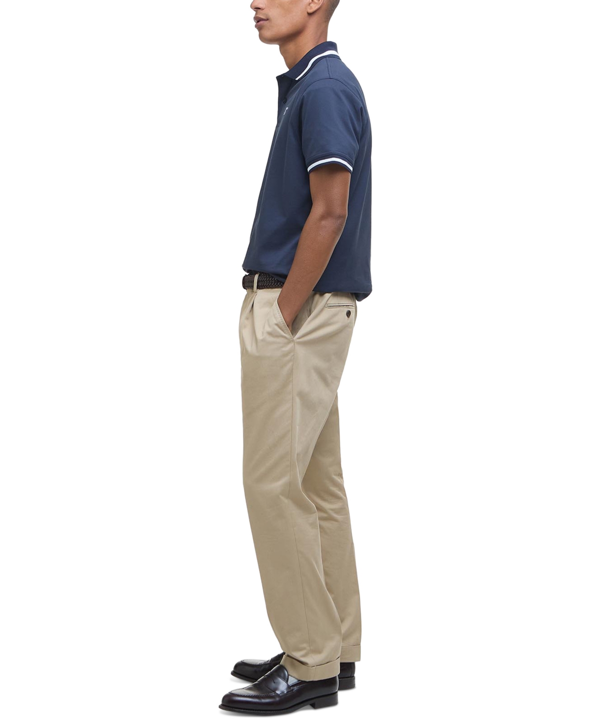 Shop Barbour Men's Ferrybridge Lightweight Polo Shirt In Navy