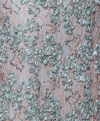 Women's One-Shoulder Soutache Lace Gown