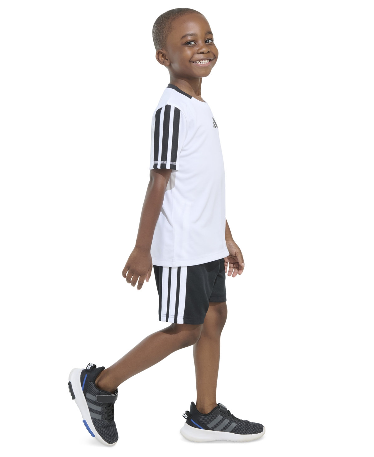 Adidas Originals Toddler & Little Boys Short-sleeve Soccer T-shirt & Shorts, 2 Piece Set In White