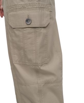 Sport Women's Cotton Ribbed-Waist Jogger Cargo Pants