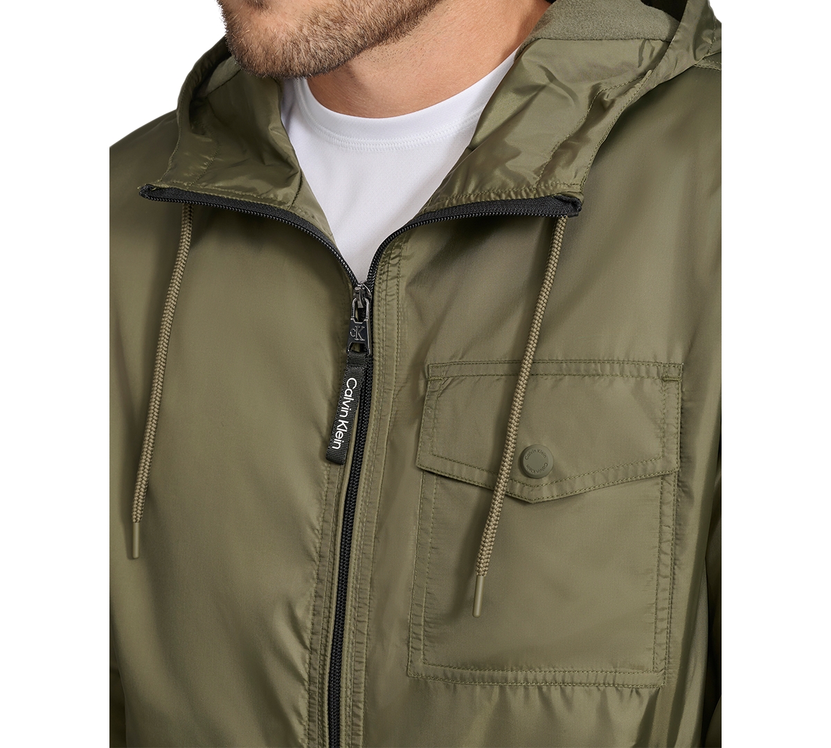 CALVIN KLEIN MEN'S POLAR FLEECE LINED WINDBREAKER 