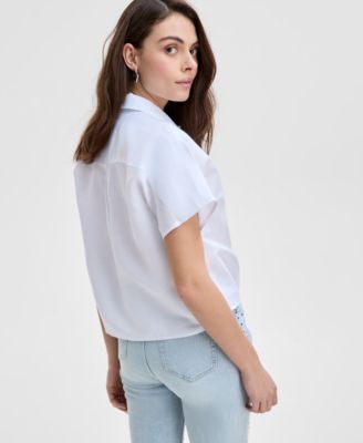 Women's Tie-Front Blouse, Exclusively at Macy's