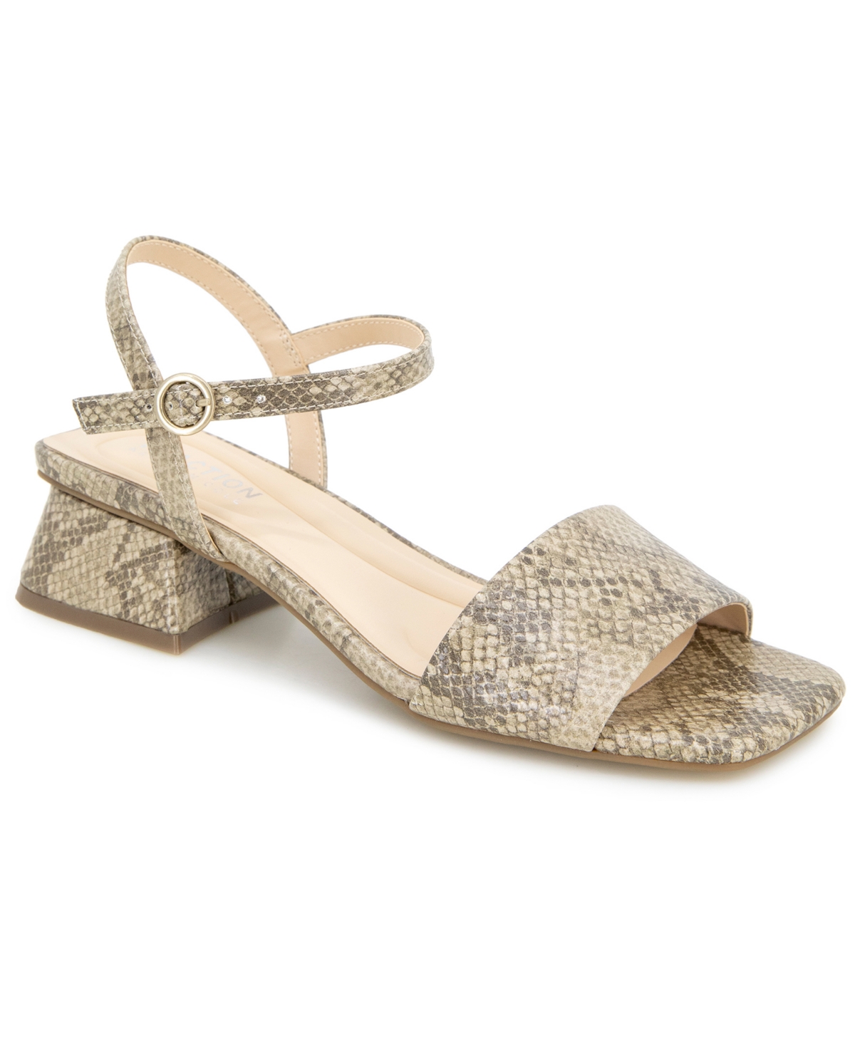 Kenneth Cole Reaction Women's Buena Square Toe Dress Sandals In Light Taupe