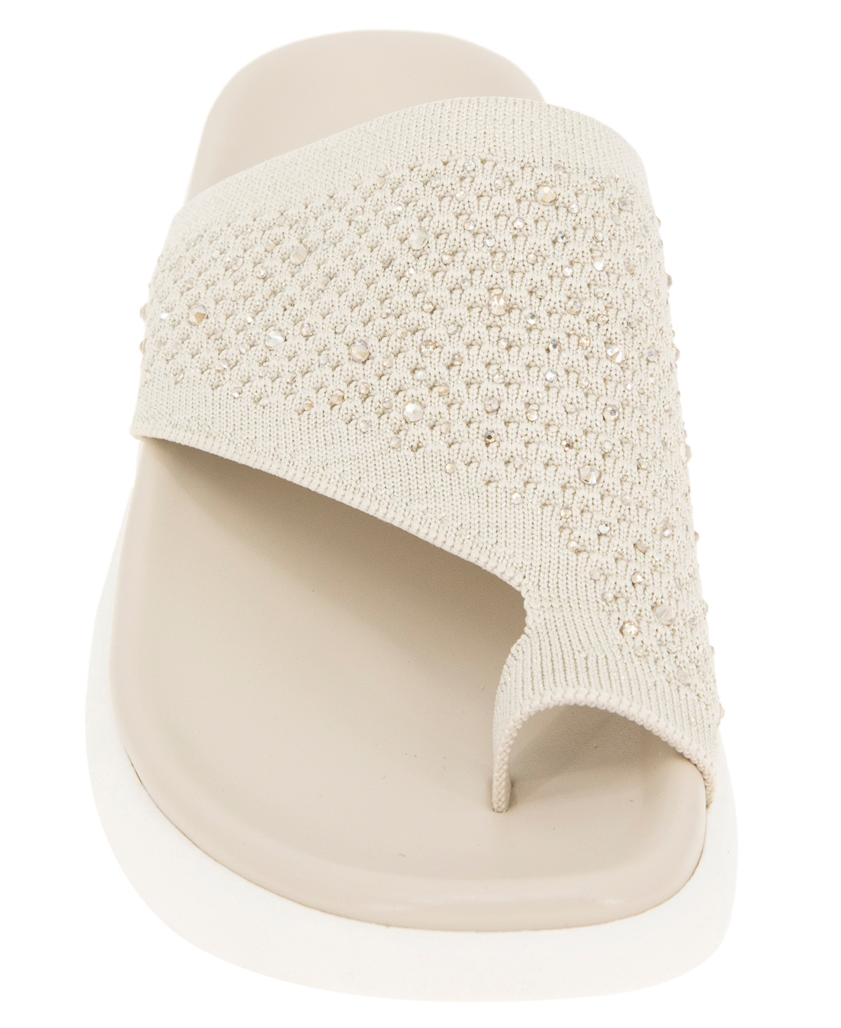 Kenneth Cole Reaction Women's Teffi Knit Round Toe Flat Sandals In Natural Knit