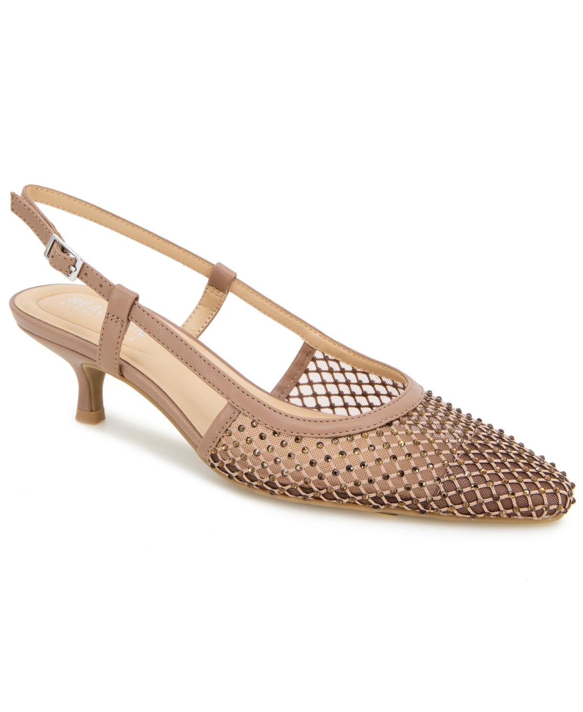 Kenneth Cole Reaction Women's Maggie Mesh Slingback Sandals In Tan Crystal Mesh