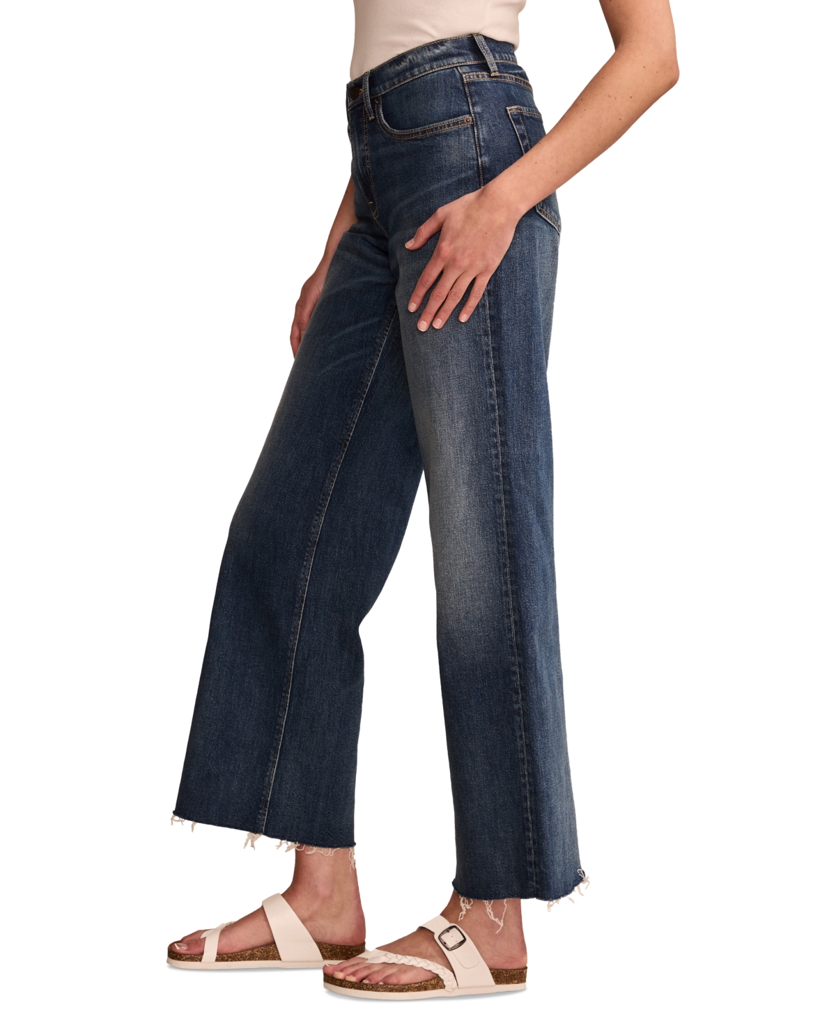 LUCKY BRAND WOMEN'S STEVIE HIGH-RISE WIDE-LEG JEANS 