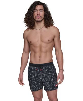 Men's Regular-Fit Quick-Dry 5" Swim Trunks with Boxer Brief Liner