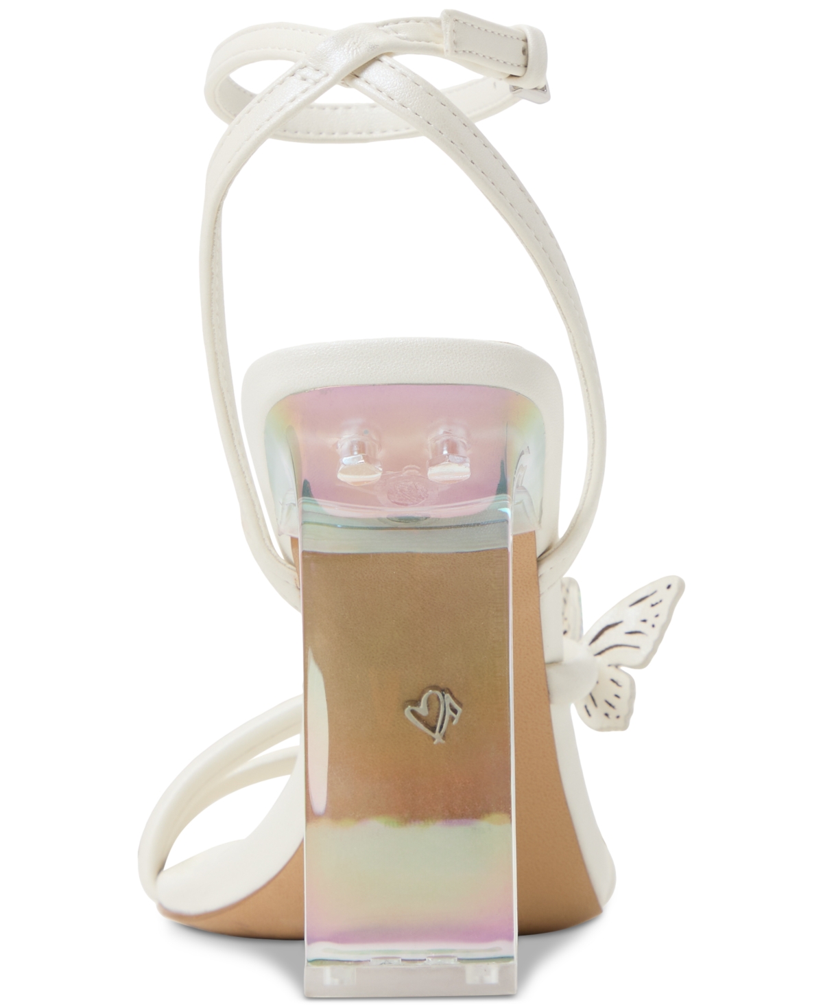 Shop Aldo Women's Laylia Butterfly Strappy Dress Sandals In White,bone Metallic