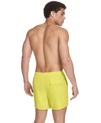 Men's Core Euro Regular-Fit Quick-Dry 5" Swim Trunks with Compression Short Liner