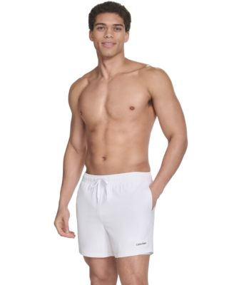 Men's Core Euro Regular-Fit Quick-Dry 5" Swim Trunks with Compression Short Liner
