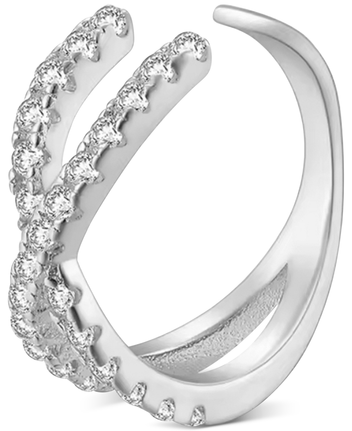 Jackie X Cubic Zirconia Ear Cuff - Silver