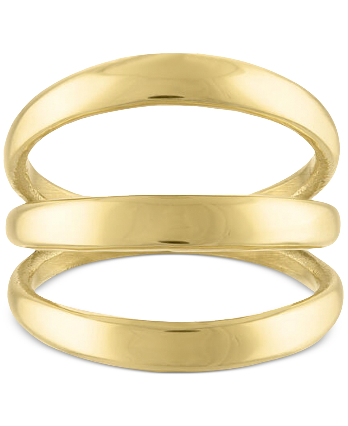 Shop Ben Oni Stainless Steel Triple-split Ring In Gold
