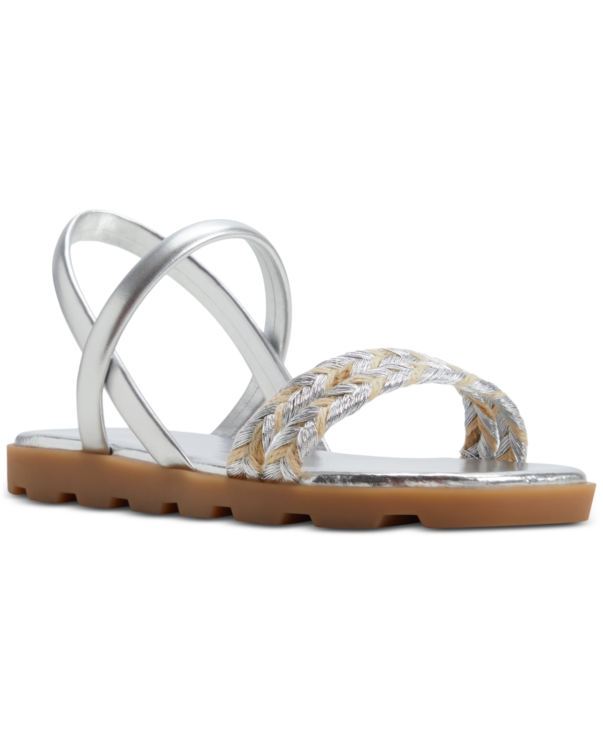 Aldo Narine Sandal In Silver Woven Multi