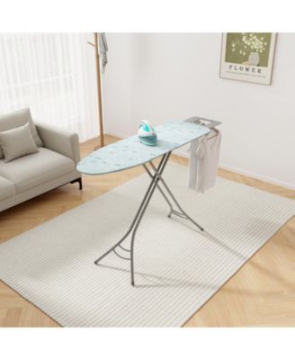 Foldable Ironing Board with Iron Rest and Adjustable Height