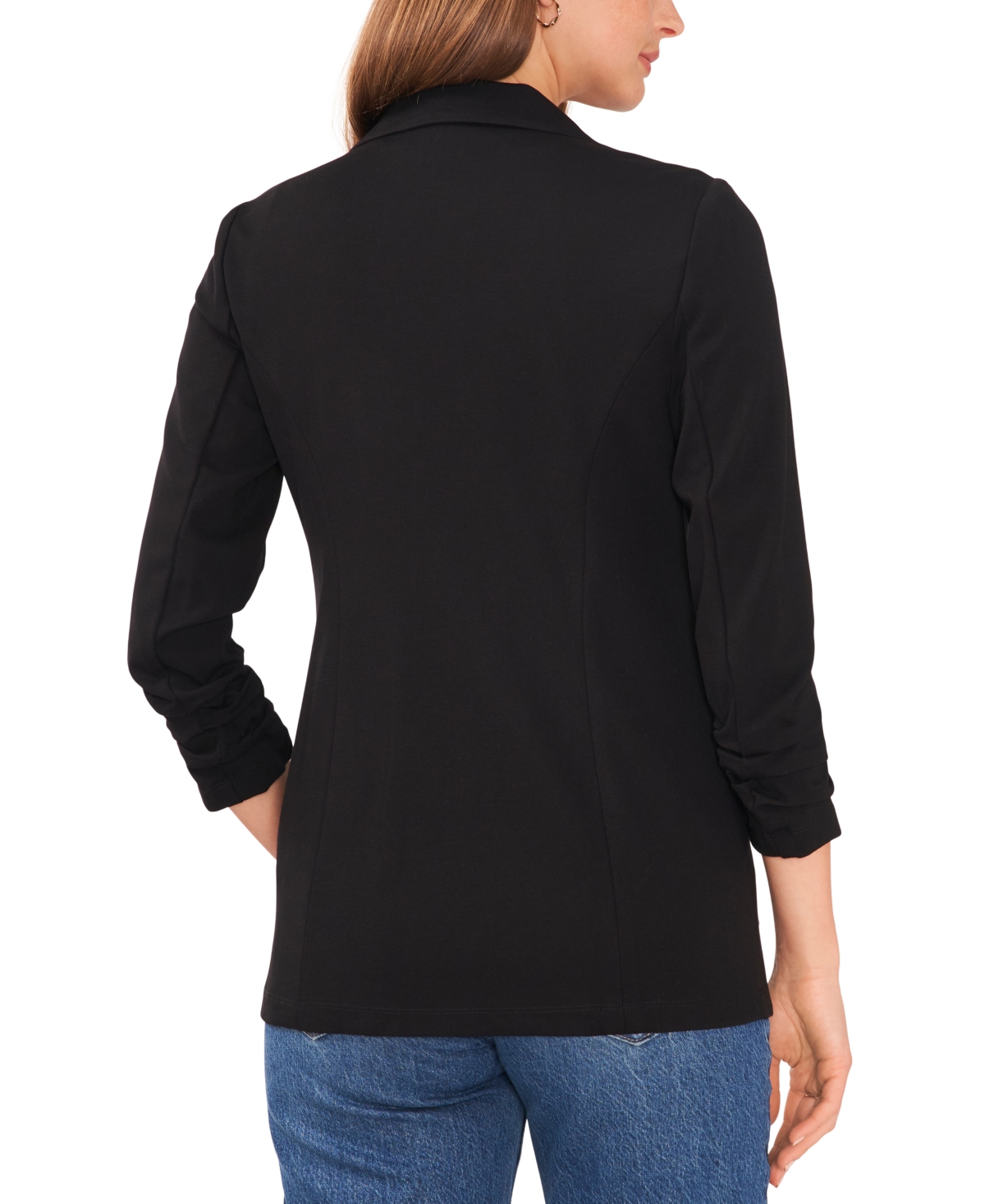 VINCE CAMUTO WOMEN'S RUCHED-SLEEVE PONTE BLAZER 