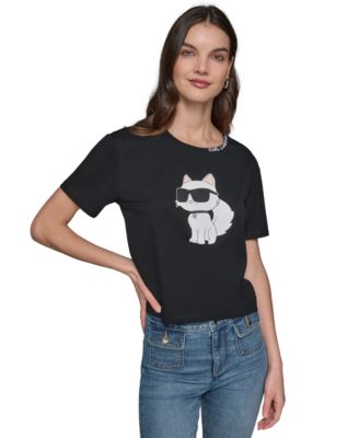 KARL LAGERFELD PARIS - Women's Emoji Choupette T-Shirt