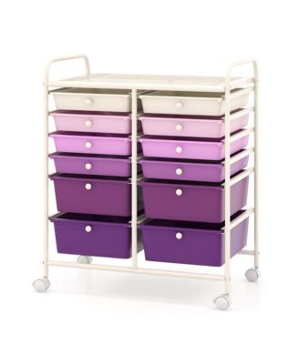 12 Drawers Rolling Cart Storage Scrapbook Paper Studio
