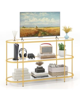 3-Tier TV Stand Console Table with Shelves Modern Entertainment Center for Living Room