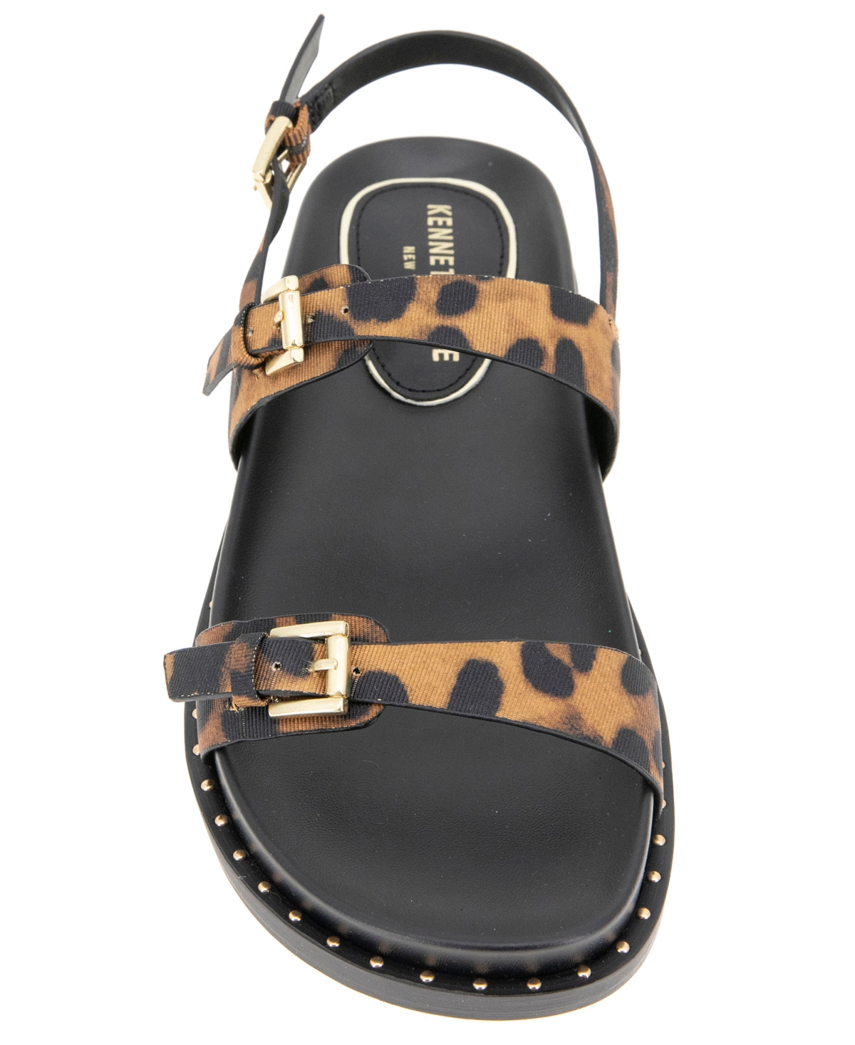 Kenneth Cole New York Women's Drinity Round Toe Flat Sandals In Leopard