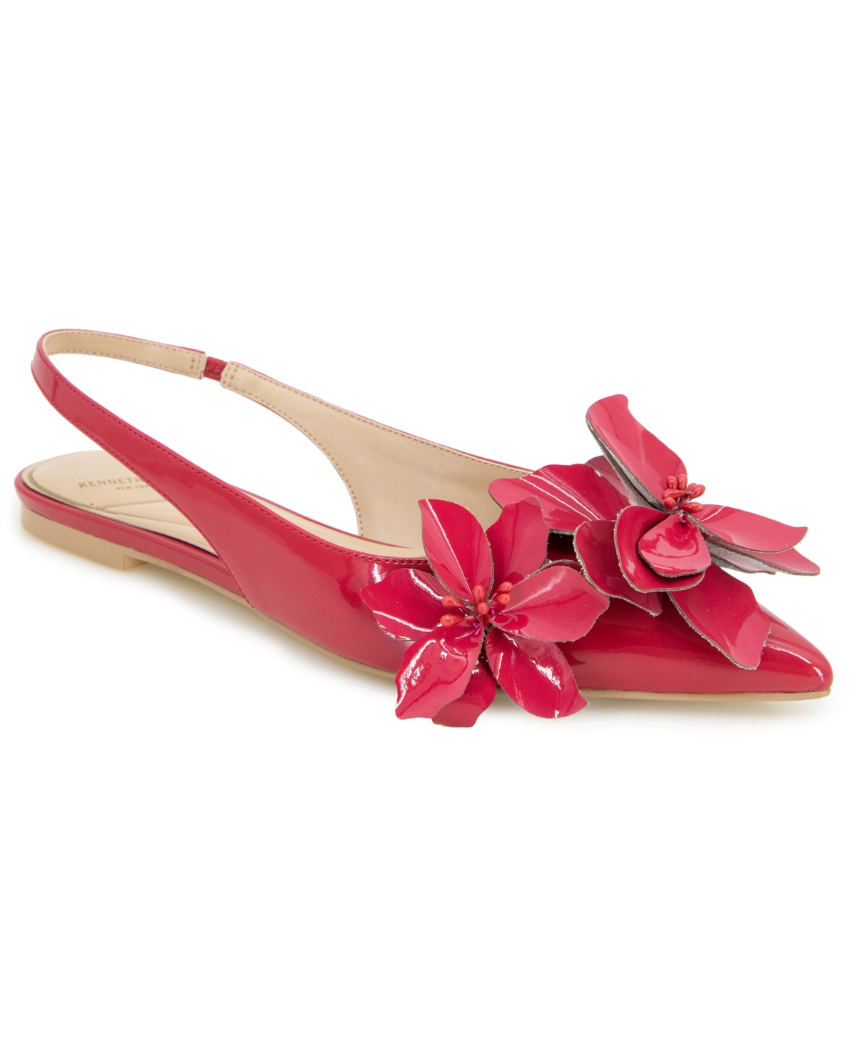 Women's Tayla Pointed Toe Slingback Flats - Red Patent