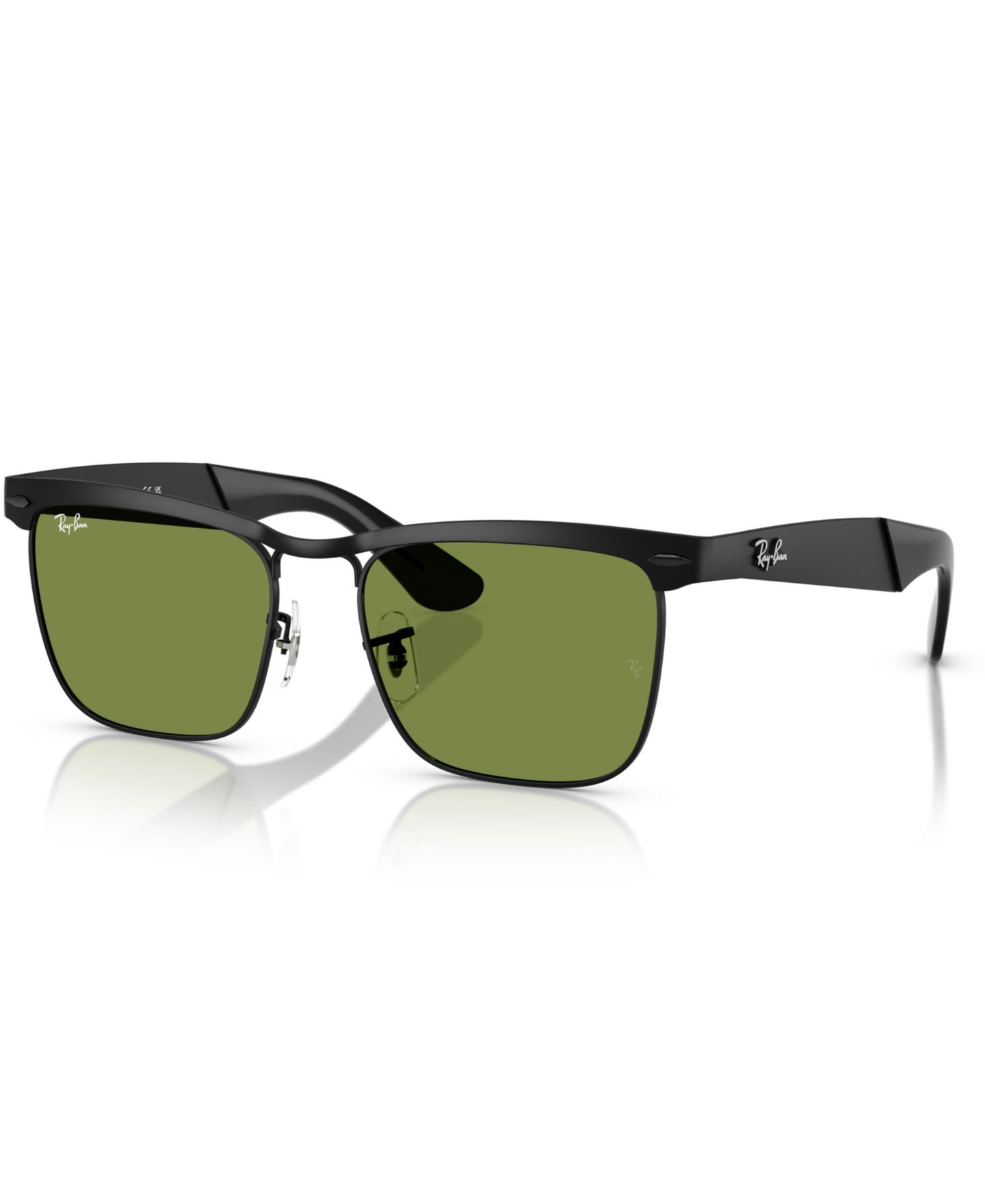 Солнцезащитные очки Ray-Ban Unisex Wayfarer Deluxe Sunglasses, RB3875, цвет: Матовый чёрный — фото 1