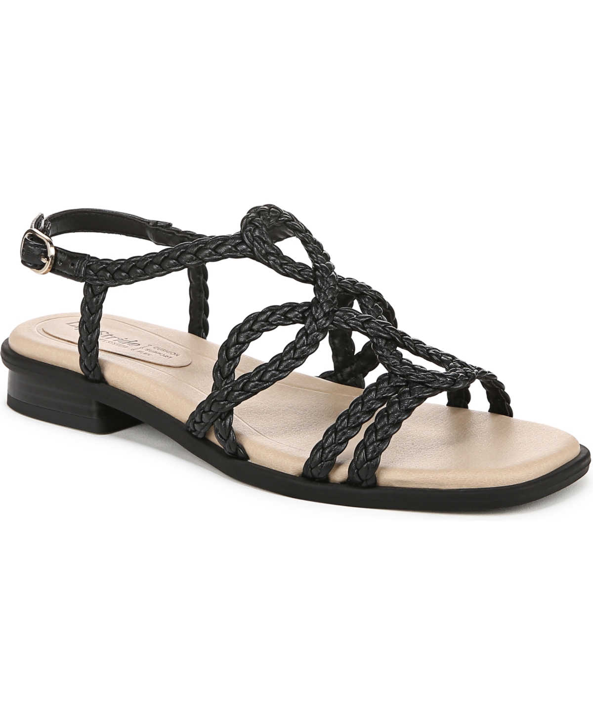 LIFESTRIDE WOMEN'S REAGAN OPEN SQUARE TOE STRAPPY SLINGBACK SANDALS 