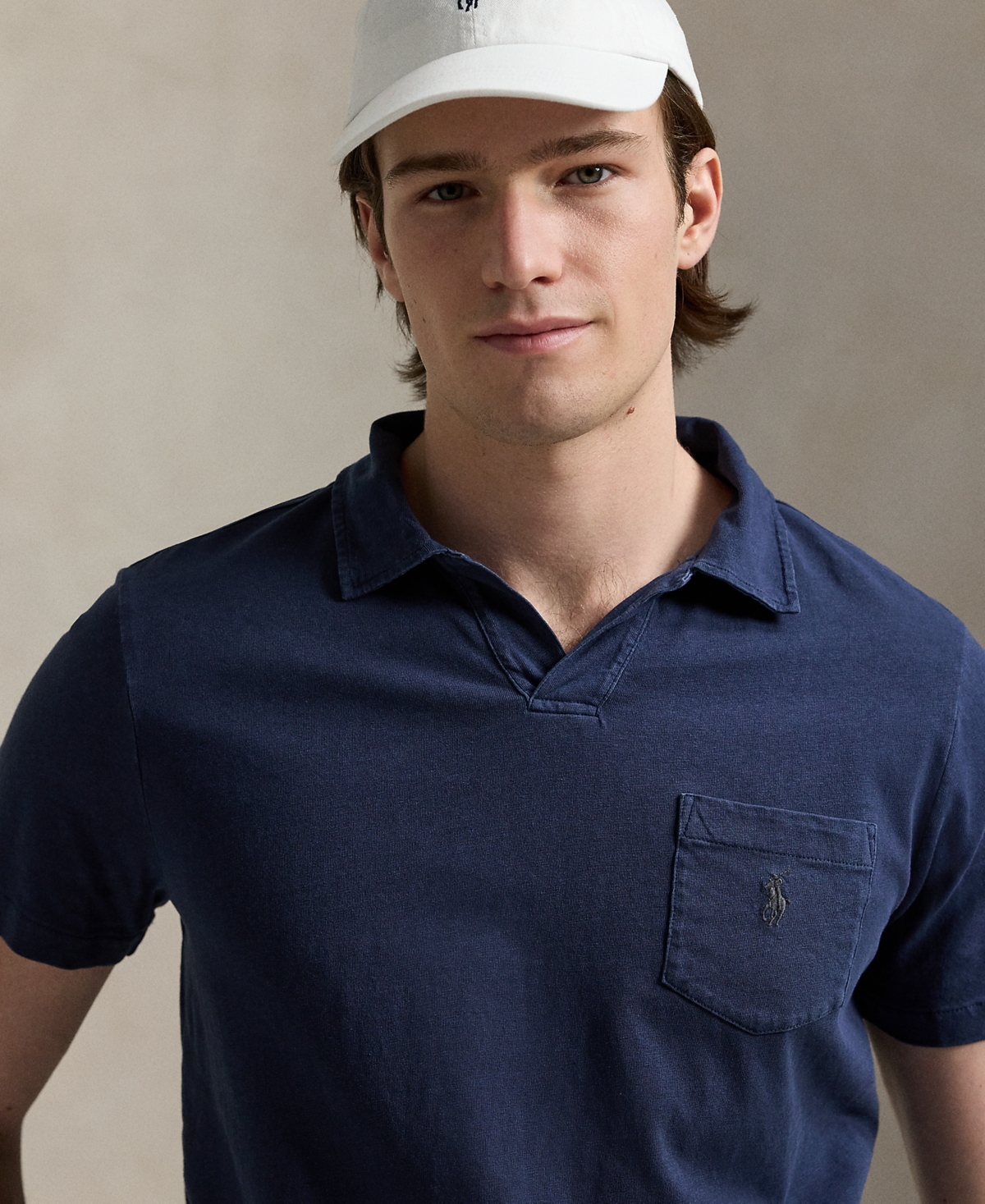 Polo Ralph Lauren Spugna Polo In Newport Navy