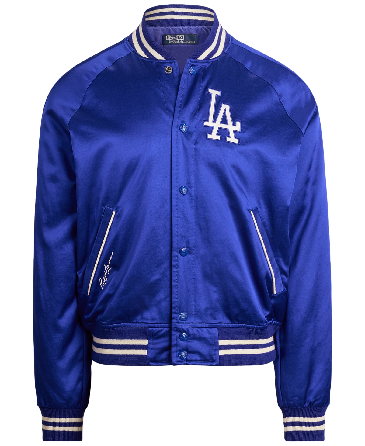Polo Ralph Lauren Unisex Dodgers Satin Jacket In Rugby Royal