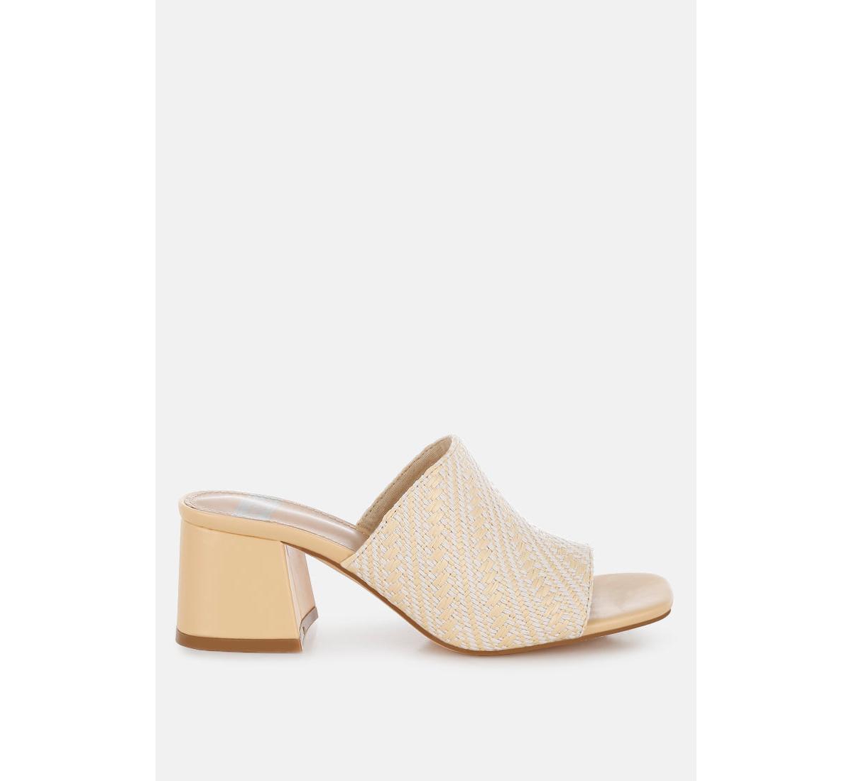 Morgana Woven Raffia Slip Ons - White