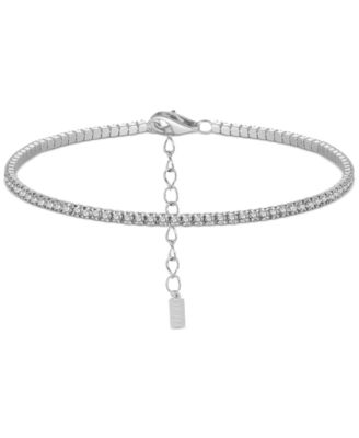 BEN ONI - Silver-Plated Cubic Zirconia Ankle Bracelet