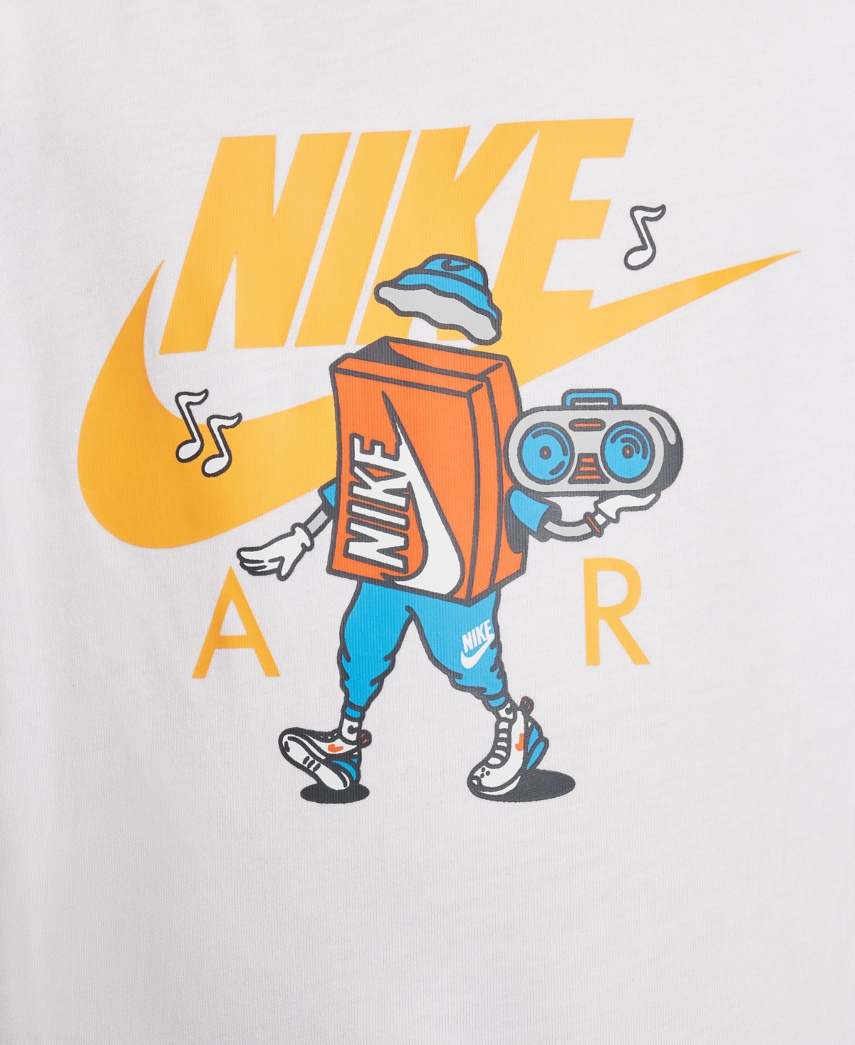 Nike Big Kids Sportswear Printed Crewneck T-shirt In White