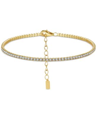 Ben Oni Cubic Zirconia Ankle Bracelet - Gold