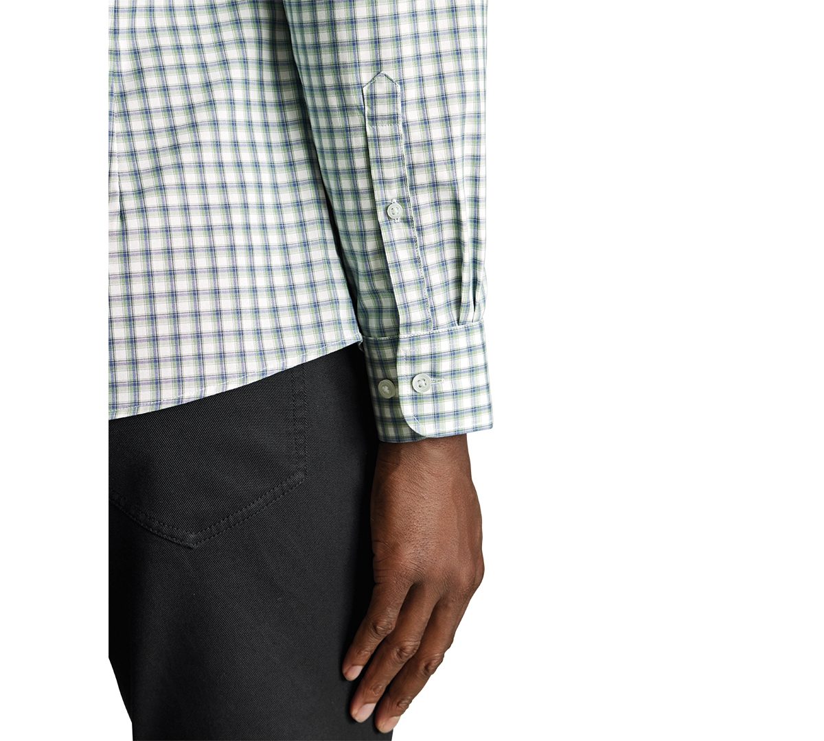 CHARLES TYRWHITT MEN'S SLIM FIT LONG SLEEVE CHECK BUTTON-DOWN SHIRT 