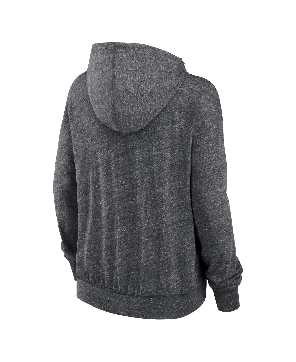 Nike Women's Heather Charcoal Kansas City Chiefs Team Spirit Gym Vintage Lightweight Hoodie Top In Heather Charcoal