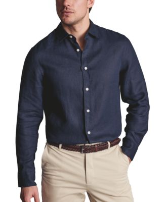 Charles Tyrwhitt - Men's Slim Fit Long Sleeve Linen Button-Front Shirt