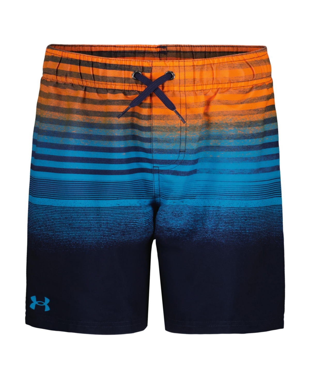 Under Armour Big Boys Blender Stripe Volley Shorts In Midnight Navy