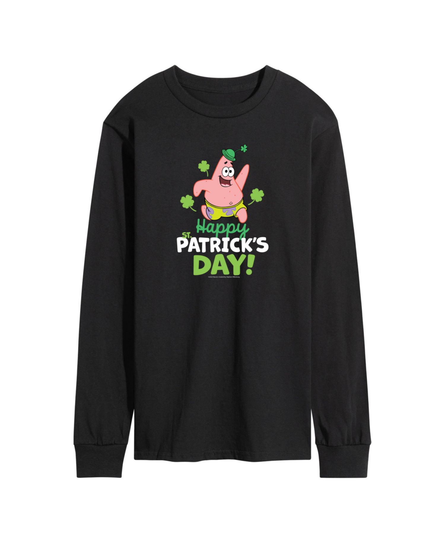 Men's SpongeBob SquarePants Happy Patrick's Day Long Sleeve T-Shirt