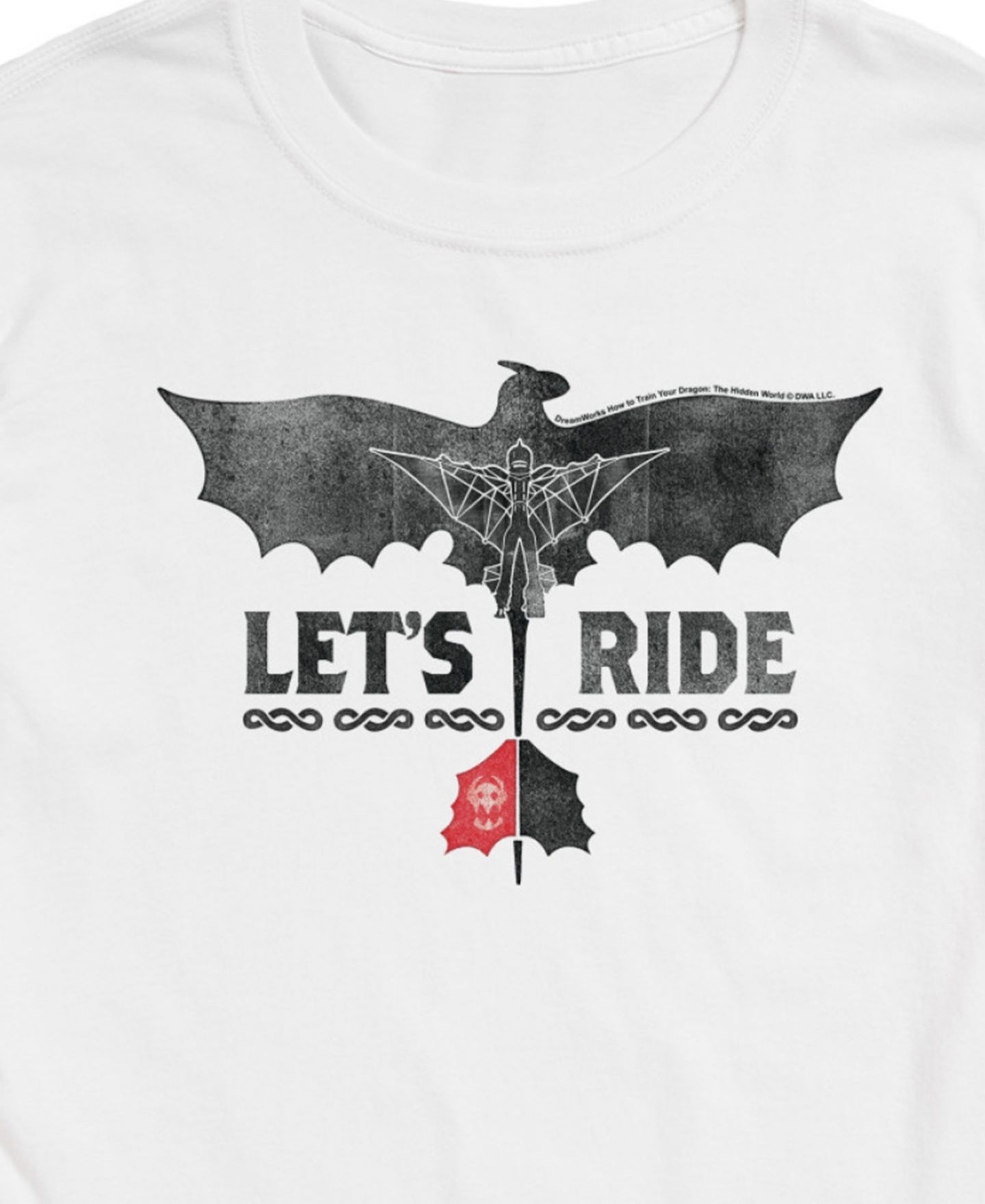 Мужская футболка AIRWAVES How To Train Your Dragon Lets Ride Short Sleeve, цвет: Белый — фото 2