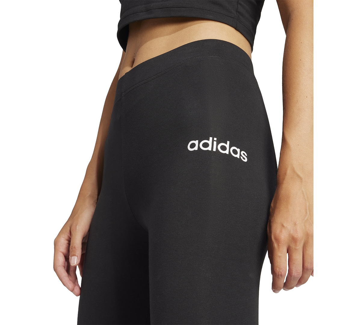 Adidas Originals Women's Hip-logo Full-length Athletic Tights In Black,whit