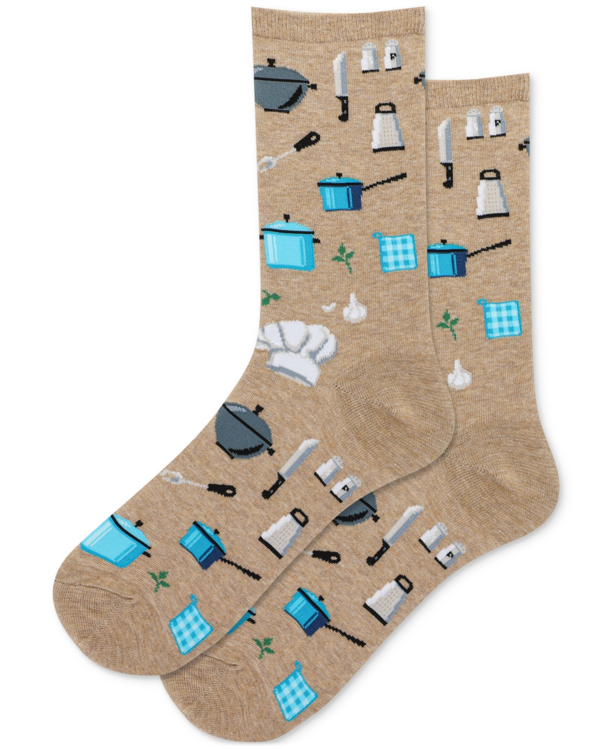 Women's Chef Crew Socks HSW10373 - Hemp Heather