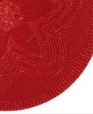 Floral Woven Round Placemat, Set of 6