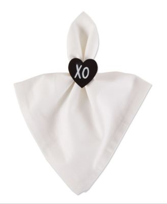 Heart Chalkboard Napkin Ring, Set of 6