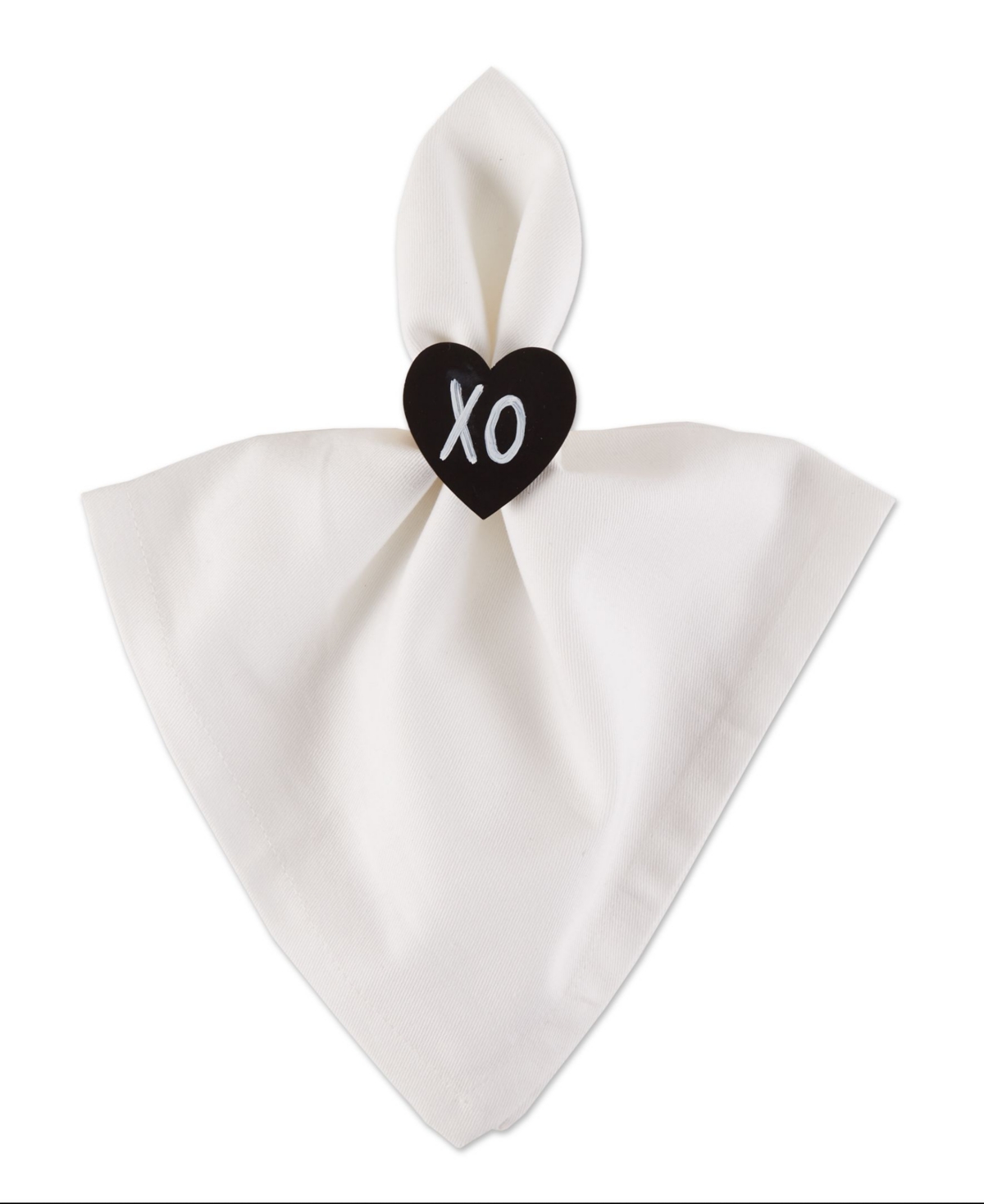 Design Imports Heart Chalkboard Napkin Ring, Set Of 6 In Heart Chalkboard
