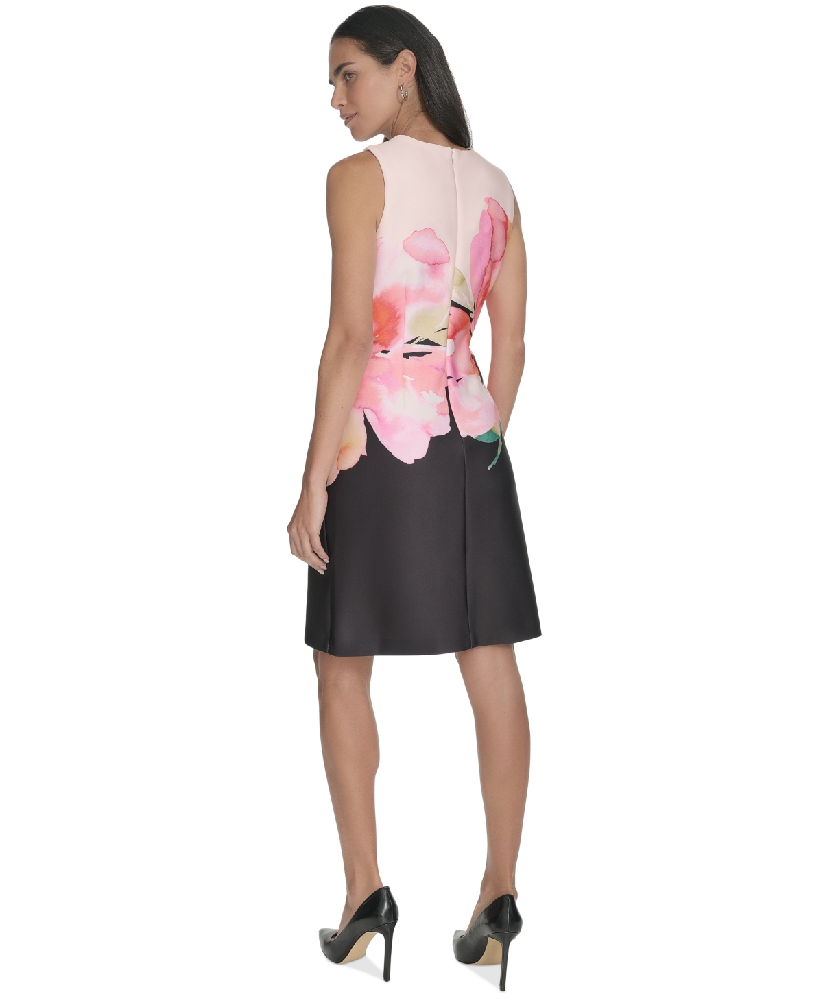 Calvin Klein Petite Floral-print Sheath Dress In Tulip Multi