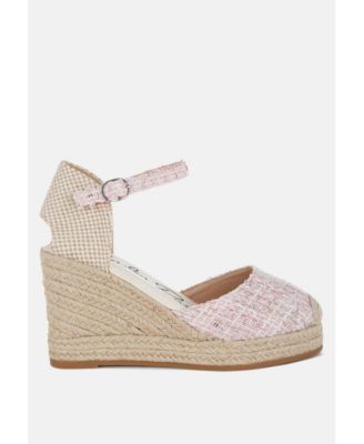 Womens Regatta Tweed Round Toe Woven Wedges