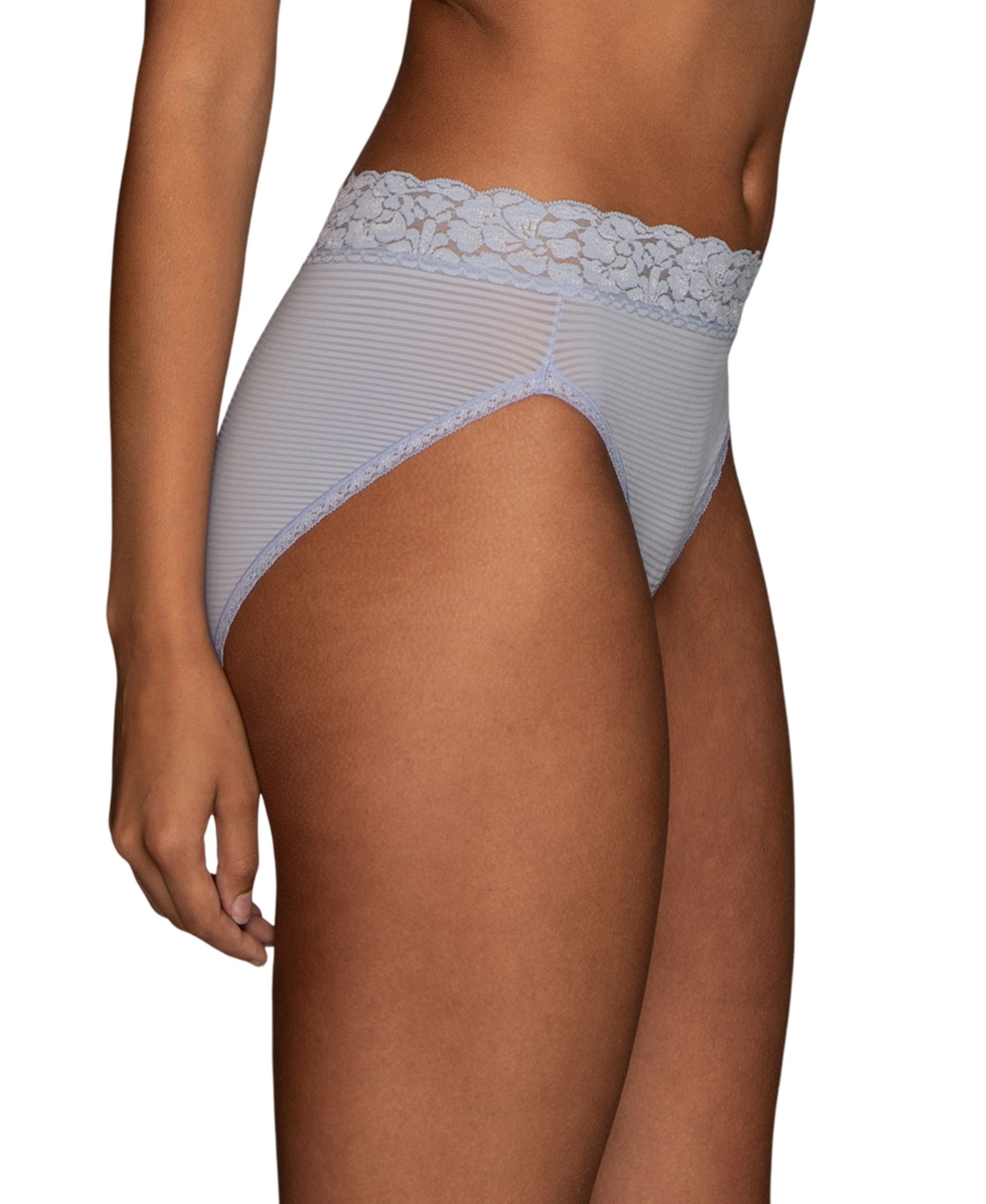 VANITY FAIR WOMEN'S FLATTERING LACE HI-CUT PANTY UNDERWEAR 13280, EXTENDED SIZES AVAILABLE 