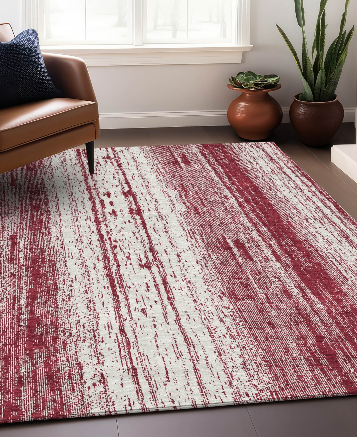 Addison Chantille Acn861 9'x12' Area Rug In Maroon